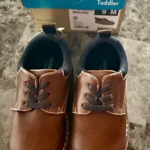 Thereabouts Toddler Boys Dress Shoes Brown Lace Up Size 9M New With Box